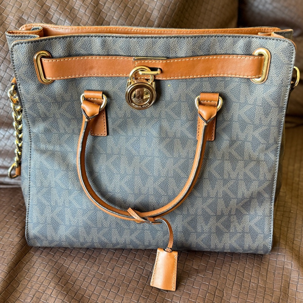 Stylish Tan and Gray Women's Bag